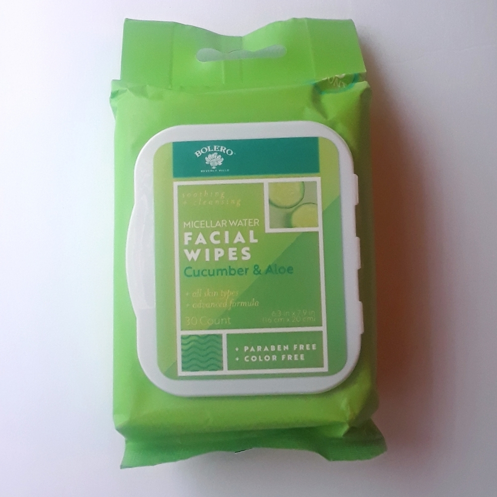 Bolero Cucumber and Aloe 30 Count Facial Wipes